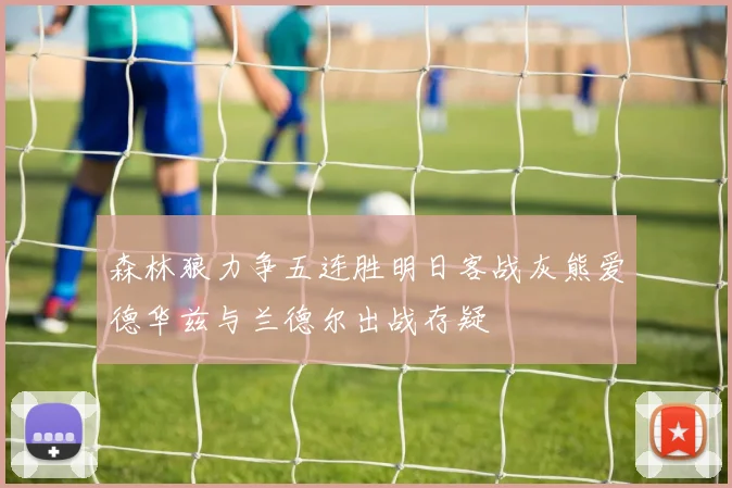 森林狼力争五连胜明日客战灰熊爱德华兹与兰德尔出战存疑